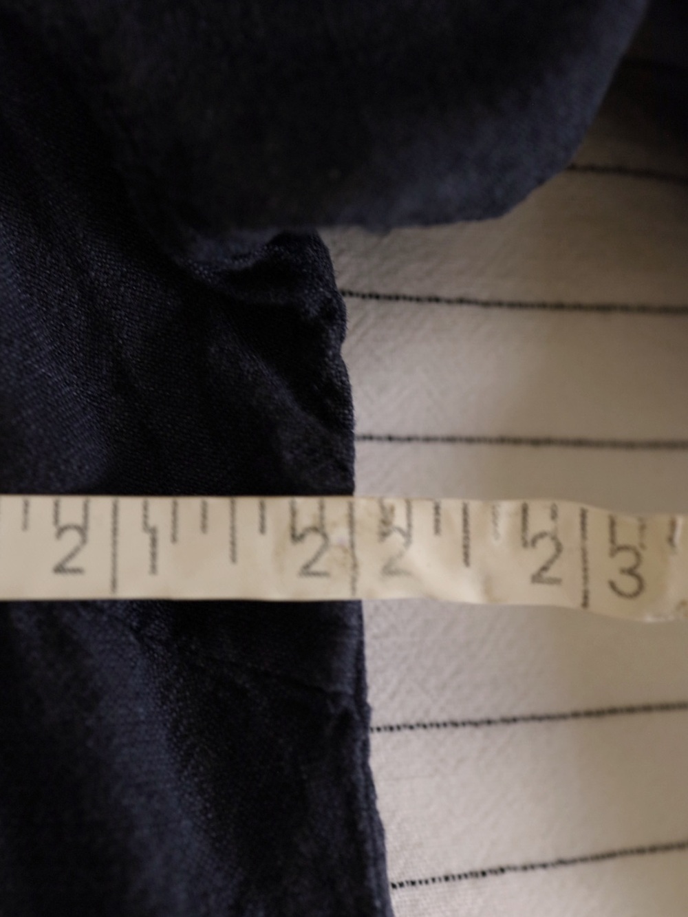 100% Linen Navy Button Up - Picture 5 of 5